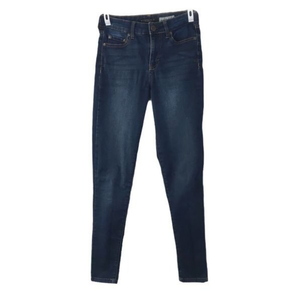 Aeropostale Women’s Blue Dark Wash High Rise Skinny Jeggings Size 0 - Picture 1 of 10